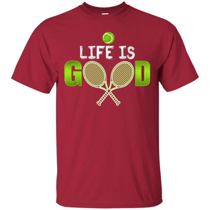 Tennis Lovers T-shirt Life Is Good Cardinal