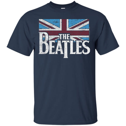 The Beatles British Flag Red Shirt Navy