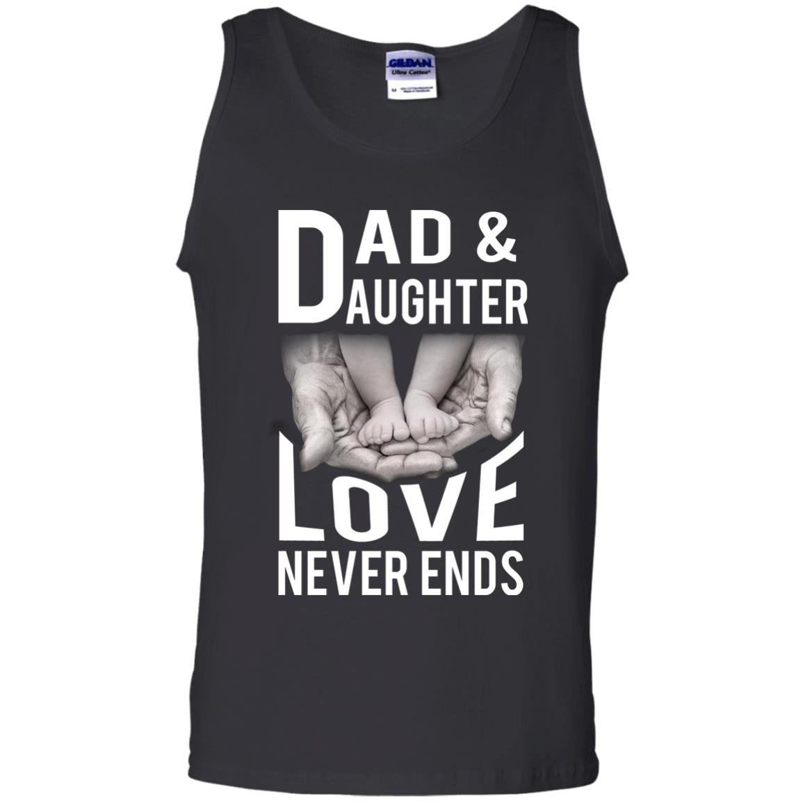 Dad And Daughter Love Never Ends Family T-shirt Black
