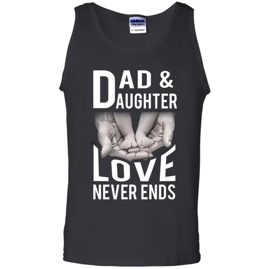 Dad And Daughter Love Never Ends Family T-shirt Black
