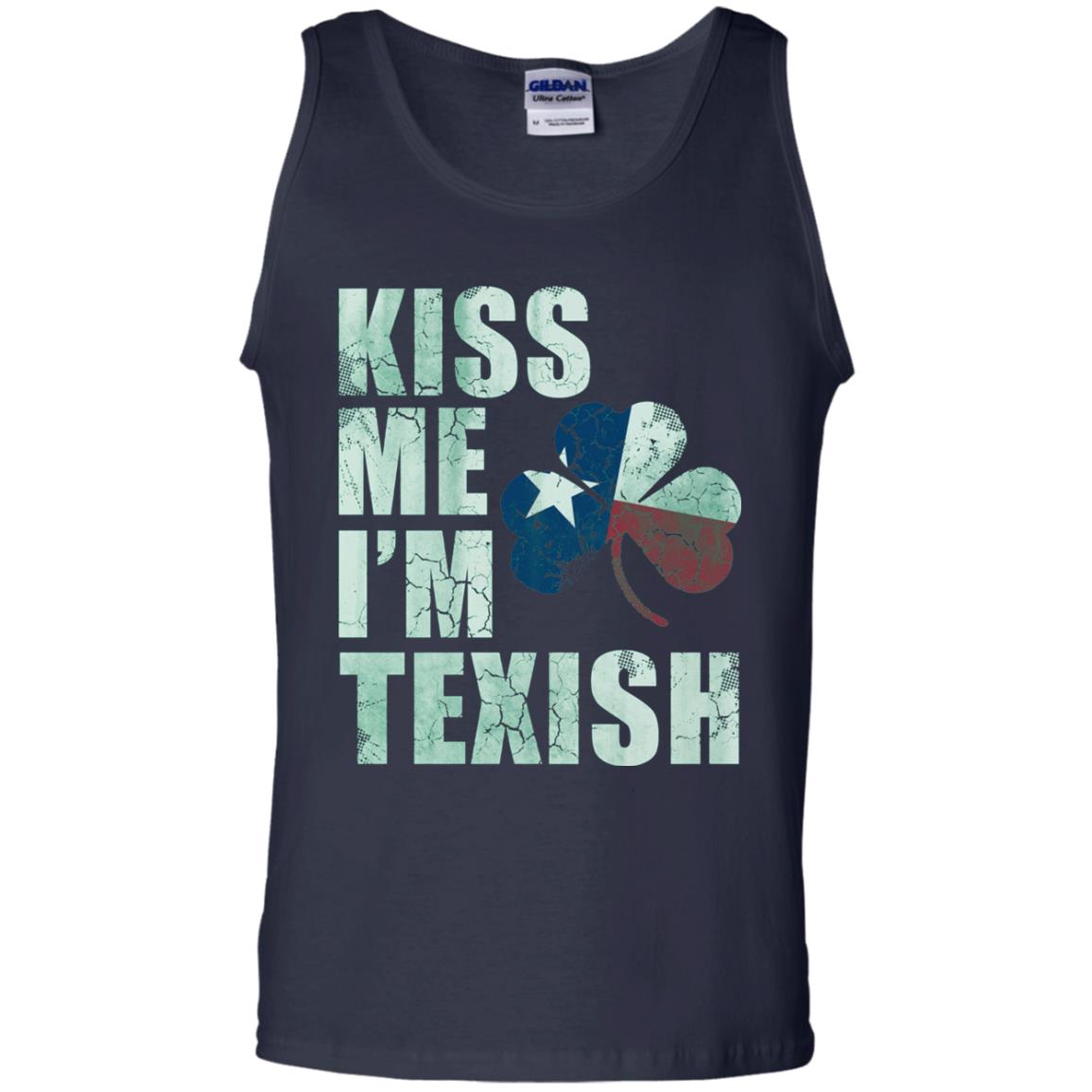 Kiss Me I_m Texish St. Patrick_s Day T-shirt Navy