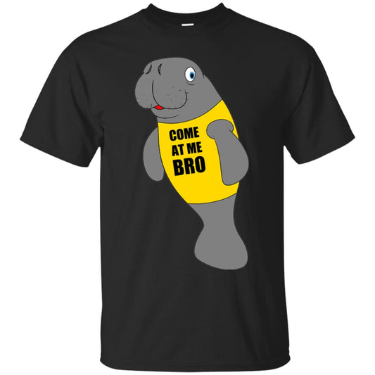 Manatee Novelty Come At Me Bro T-shirt Black