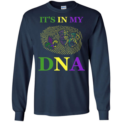 Mardi Gras T-shirt It's In My Dna Navy