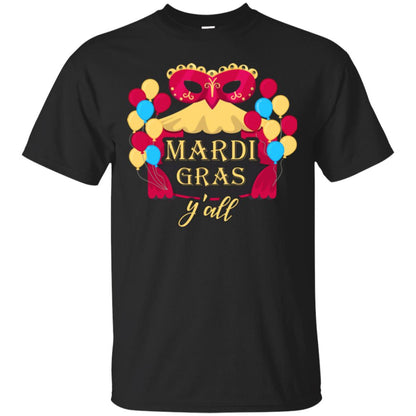 Mardi Gras T-shirt Y_all Black