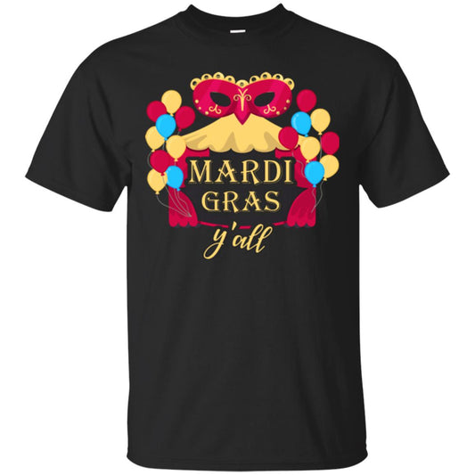 Mardi Gras T-shirt Y_all Black