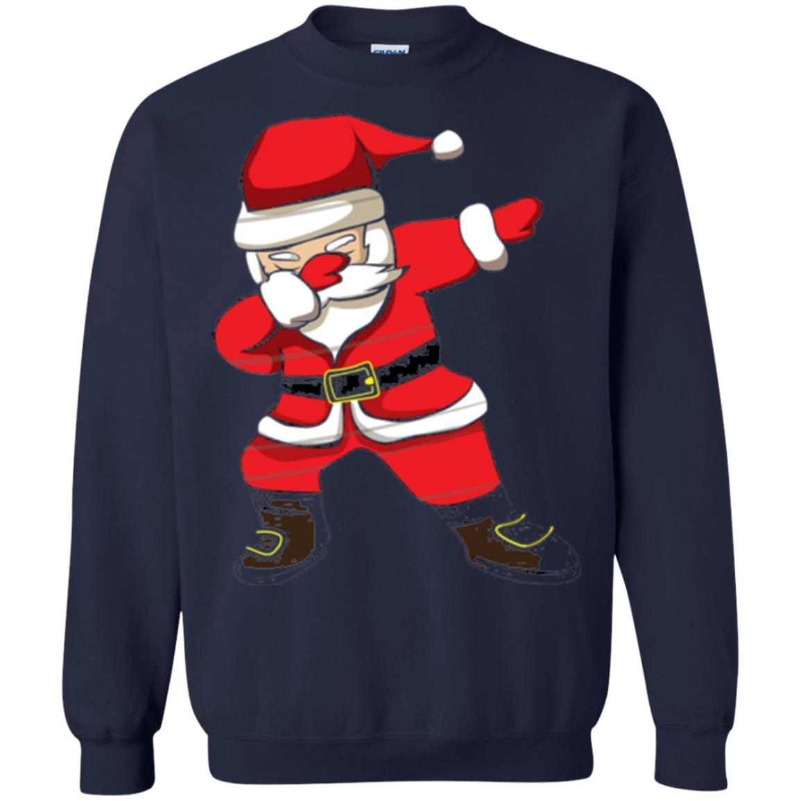 Christmas T-shirt Dabbing Santa Christmas T-shirt Navy
