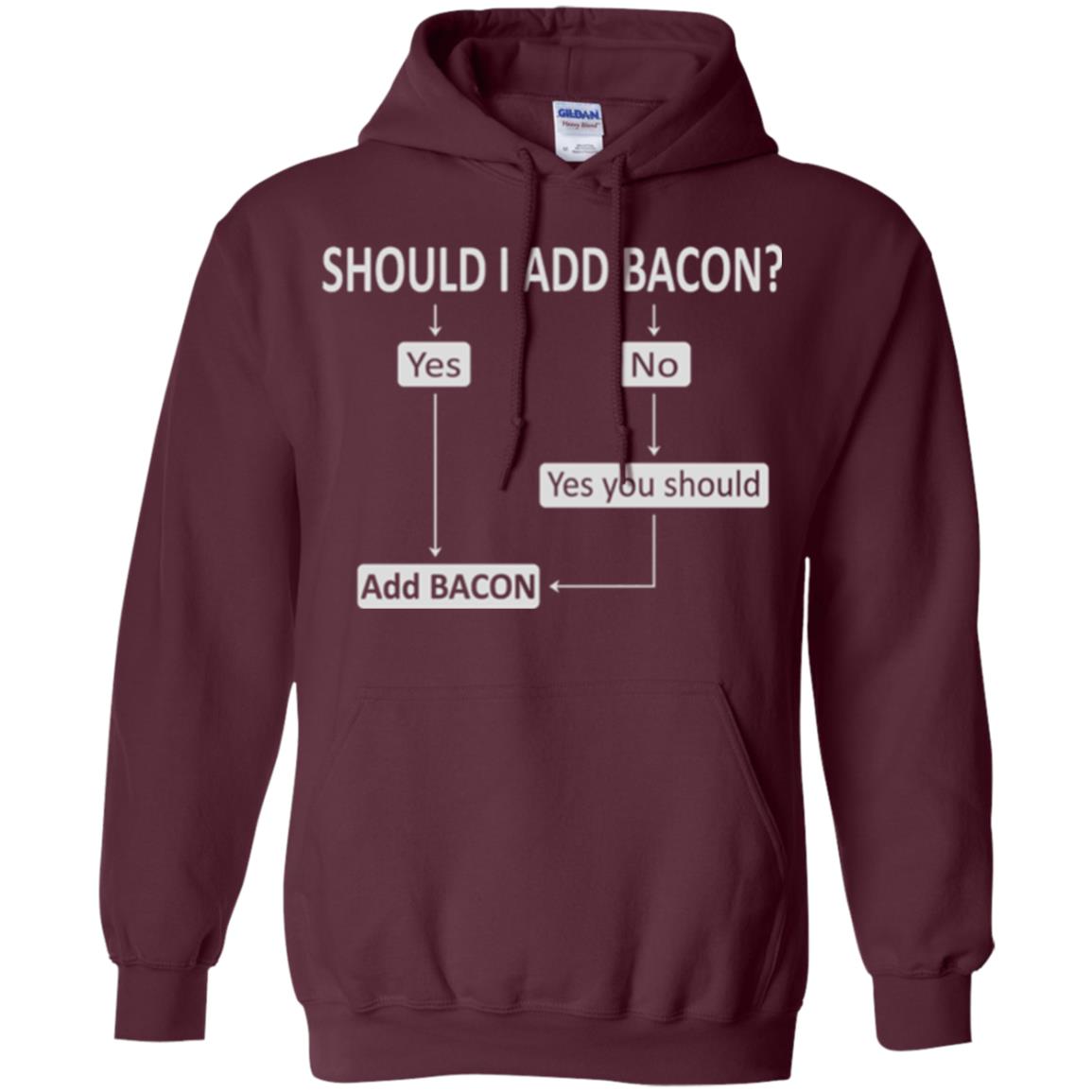 Bacon Lovers T-shirt Shoud I Add Bacon Maroon