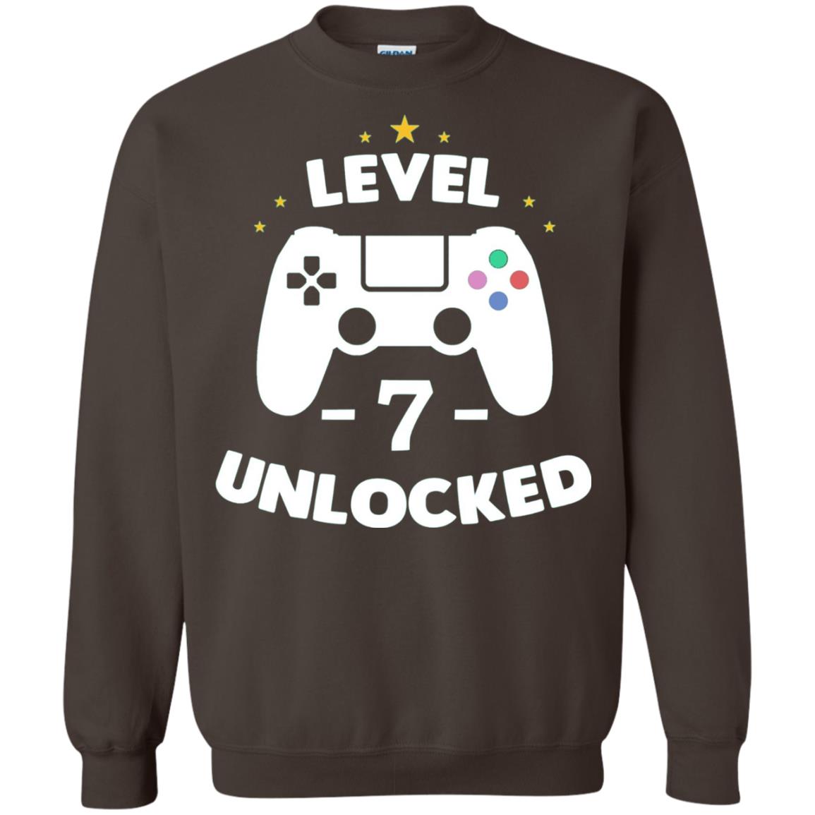 Level 7 Unlocked Gamer T-shirt Dark Chocolate