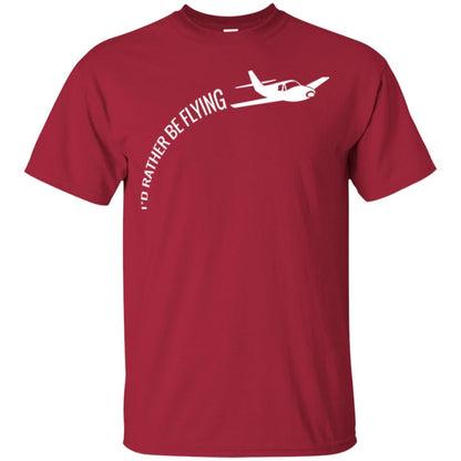 Airplane Pilot T-shirt I_d Rather Be Flying Cardinal