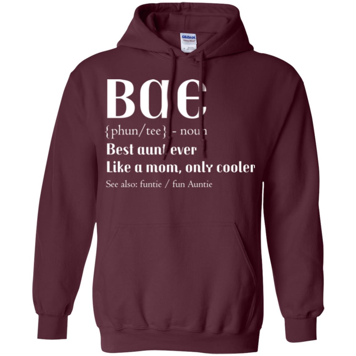Bae Best Aunt Ever Shirt Maroon