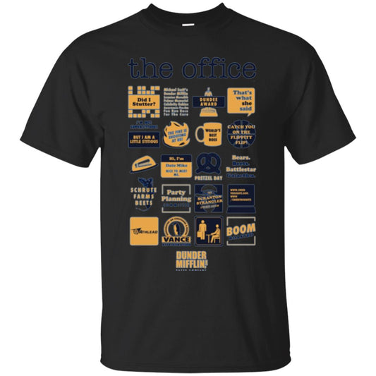 The Office Quote Mash-up Funny Official T-shirt Black