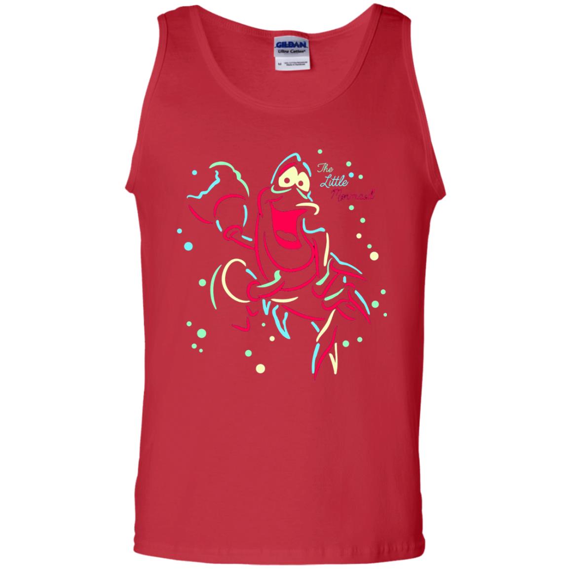 Disney Little Mermaid Neon Sebastian Graphic T-shirt Red