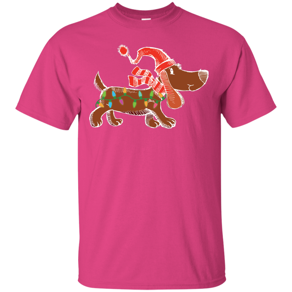 Dog Lover T-Shirt Christmas Lights Labrador Retriever Dog Lover Heliconia
