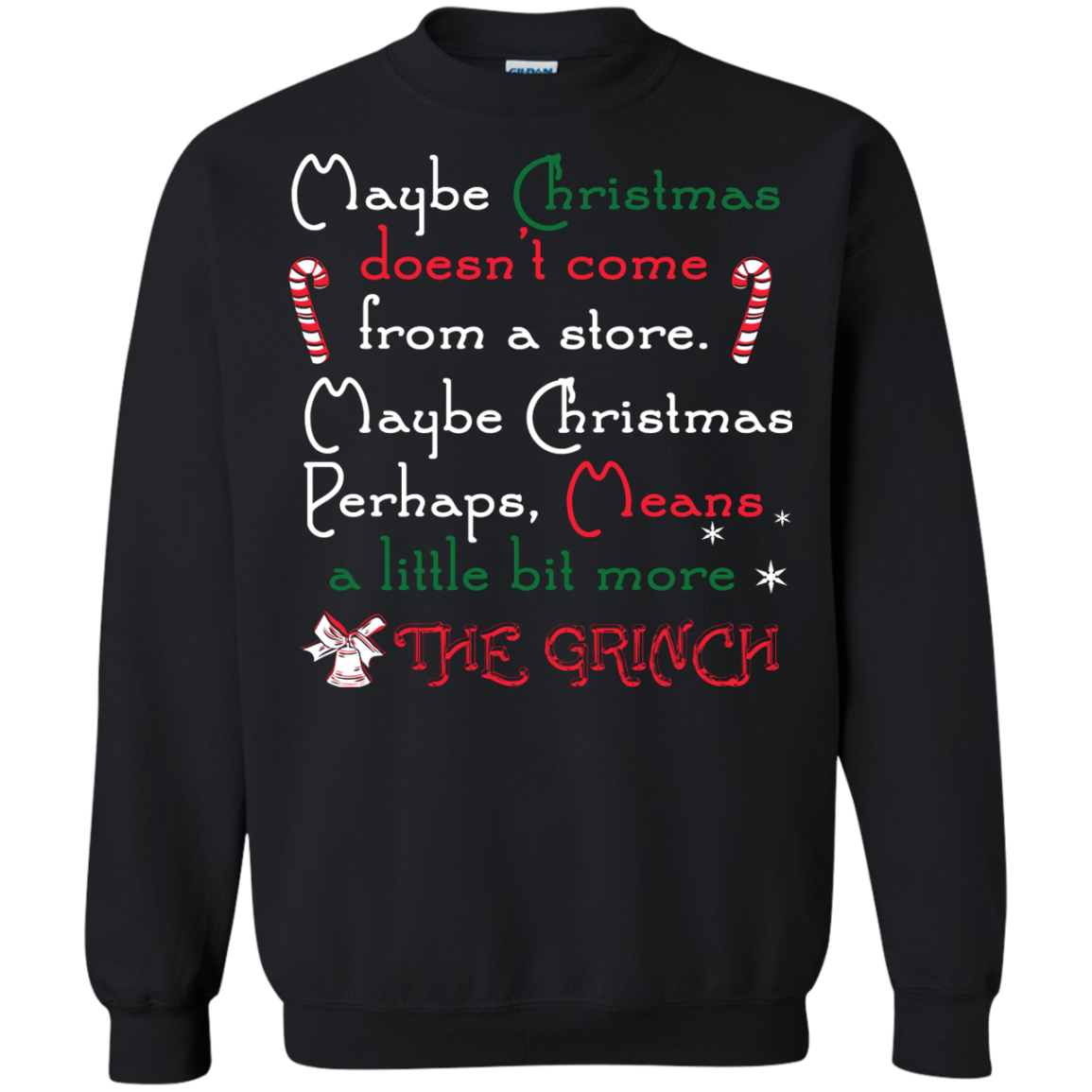 Christmas T-shirt Maybe Christmas Doesn't Come From A Store Black