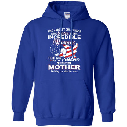 Incrediable Woman Fighting For The Freedom And Being A Mother Military Shirt Royal