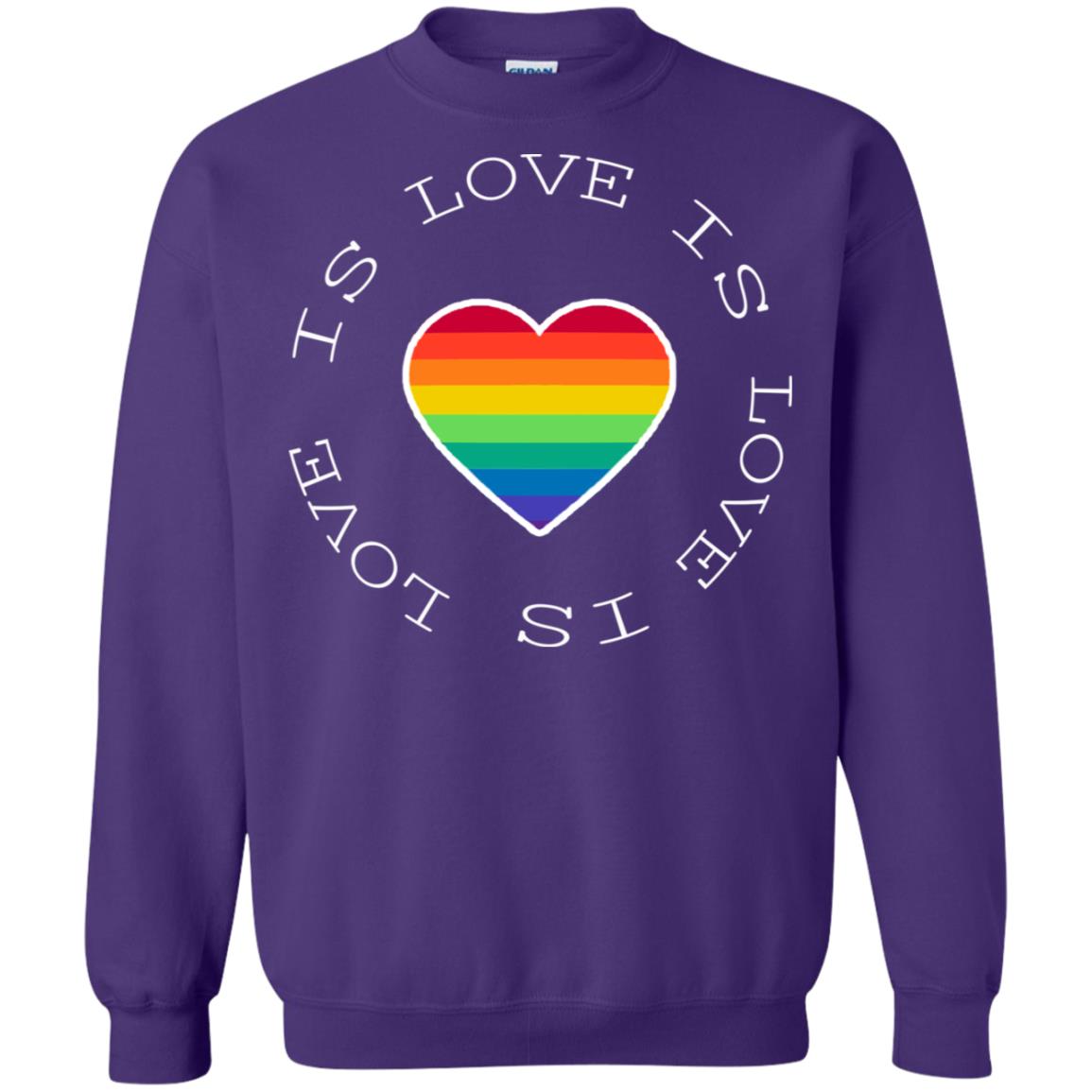 Love Is Love Rainbow Heart Lgbt Support Gift Shirt Purple
