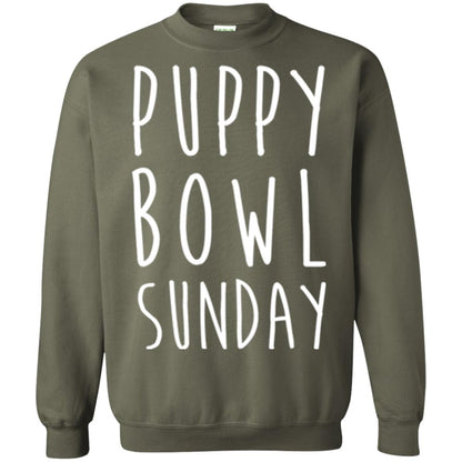 Football Dog Lover T-shirt Puppy Bowl Sunday T-shirt Military Green