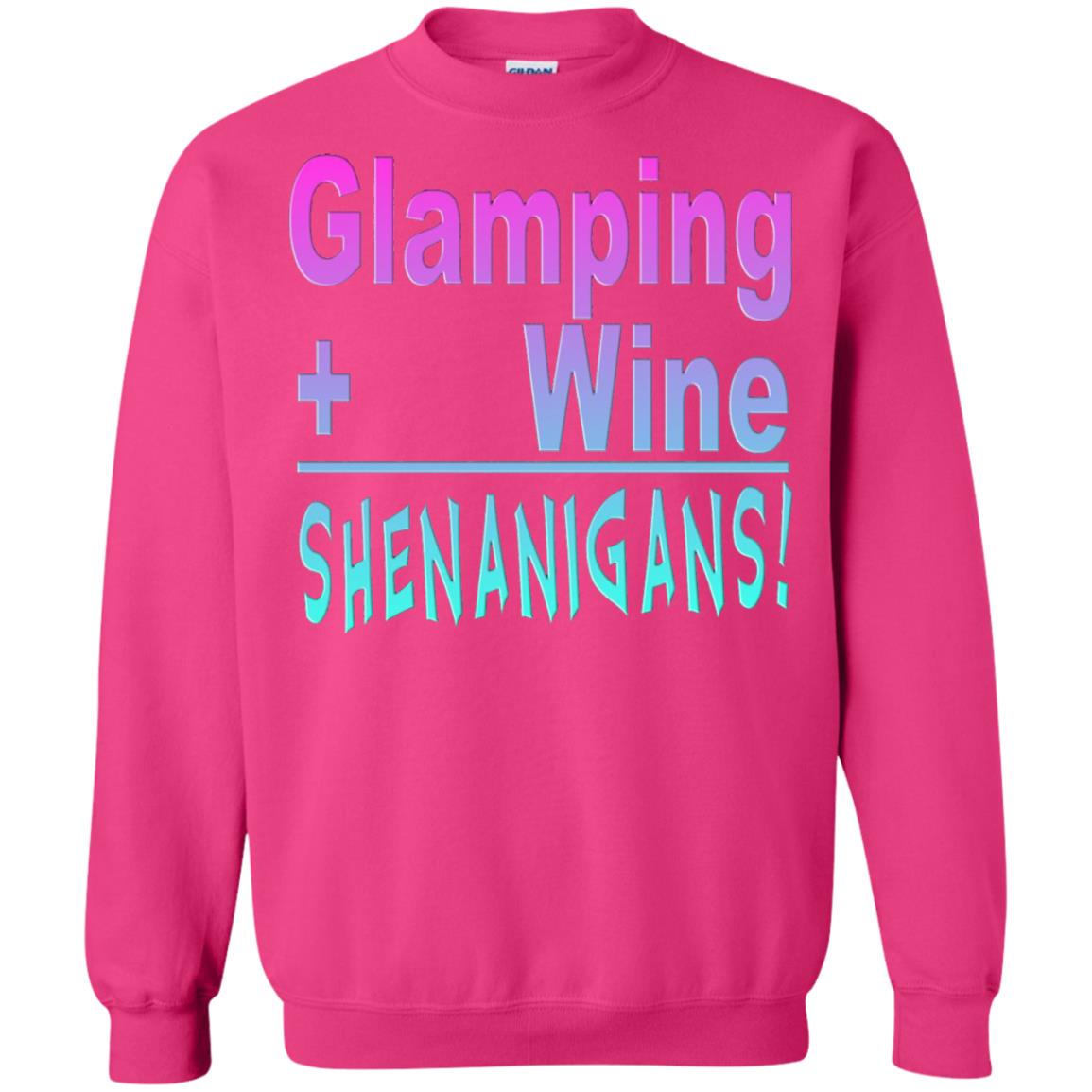 Glamping Drink Wine Shenanigans Funny Happy Glamper T-shirt Heliconia