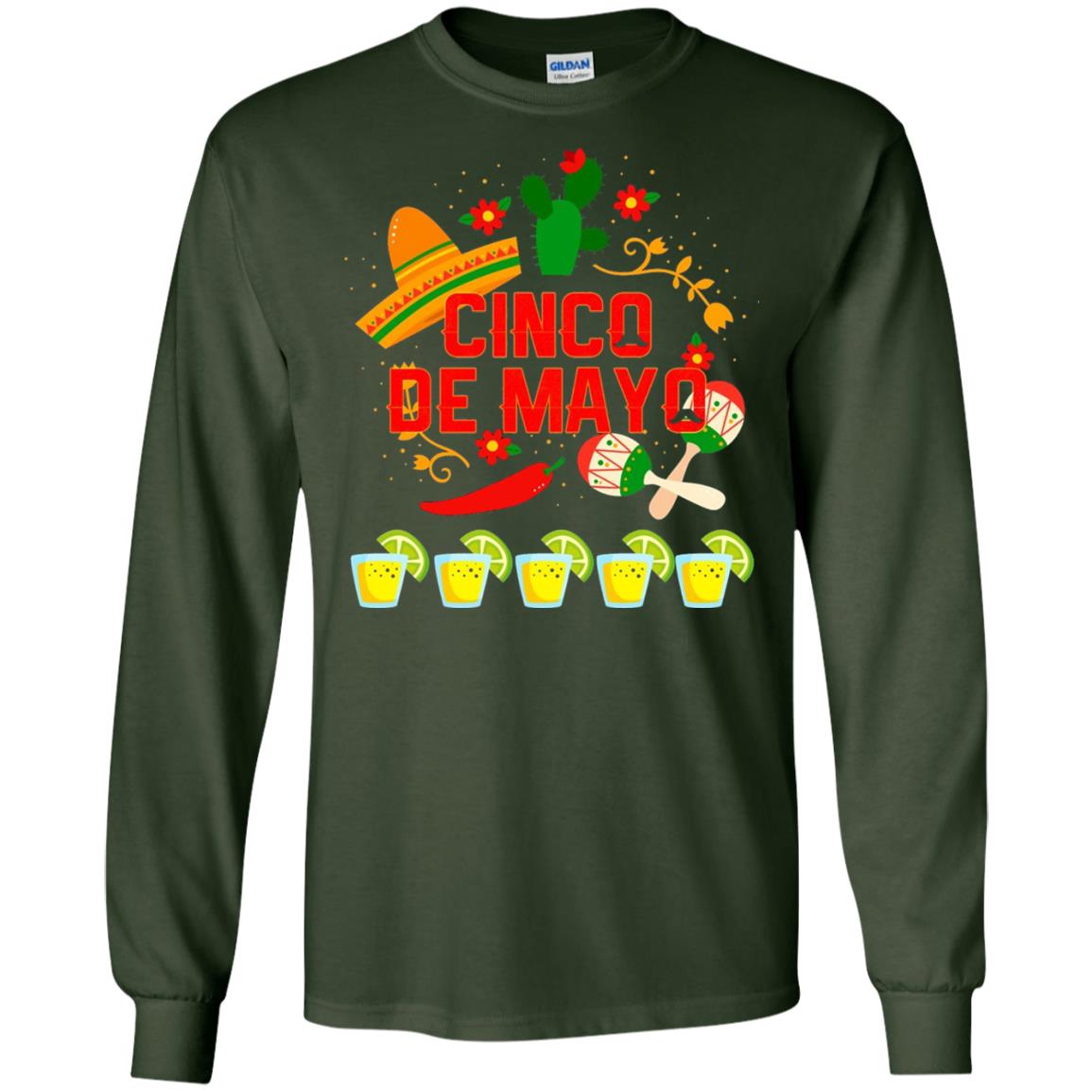 Fiesta Cinco De Mayo T-shirt Cinco De Mayo Forest Green