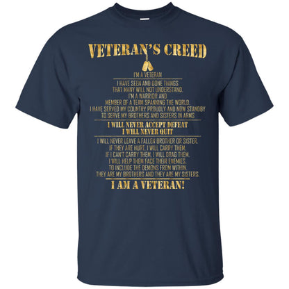 Veterans Creed Im A Veteran I Have Seen And Done Things That Many Will Not Understand Navy