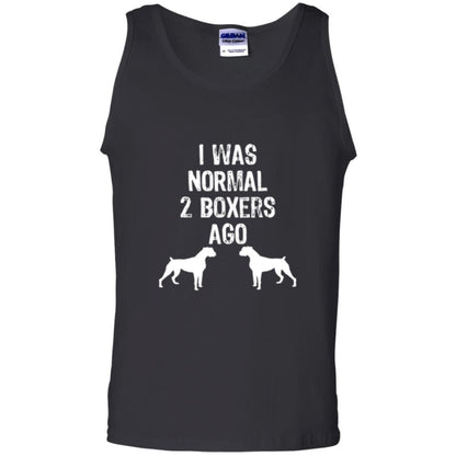 Dog Lover T-shirt I Was Normal 2 Boxers Ago Black