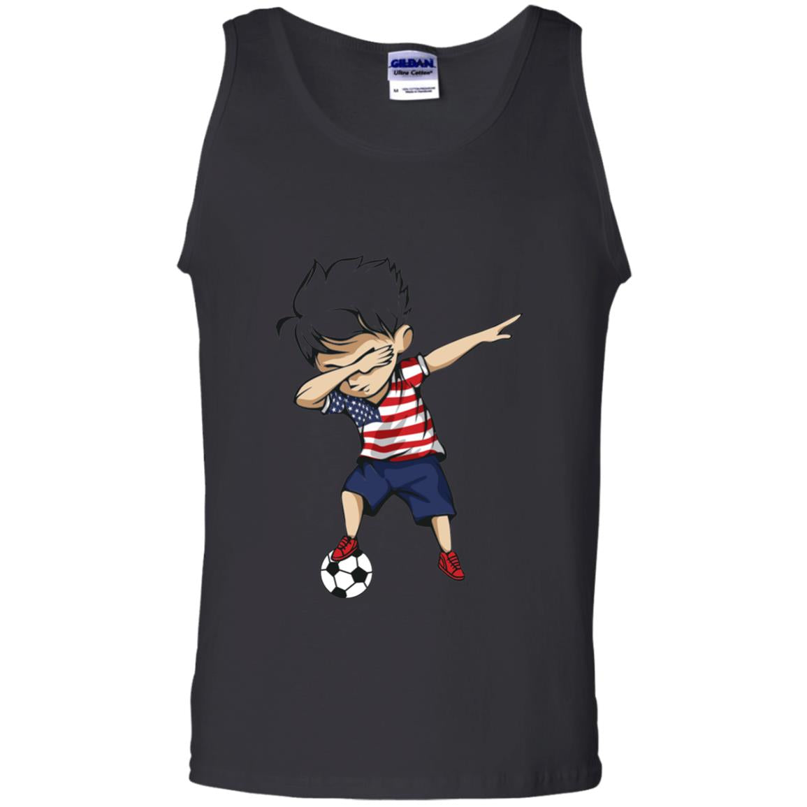 Dabbing Soccer Boy United States Jersey Shirt Usa Football Black