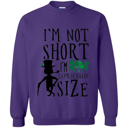 I_m Not Short Leprechaun Size Funny St Patrick_s Day T-shirt Purple