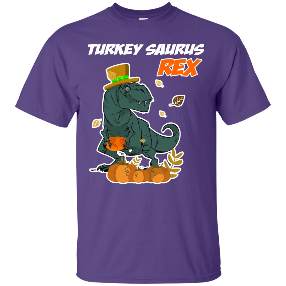 Turkey Rex Saurus Dinosaur Thanksgiving Idea Shirt Purple