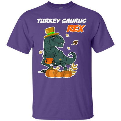 Turkey Rex Saurus Dinosaur Thanksgiving Idea Shirt Purple