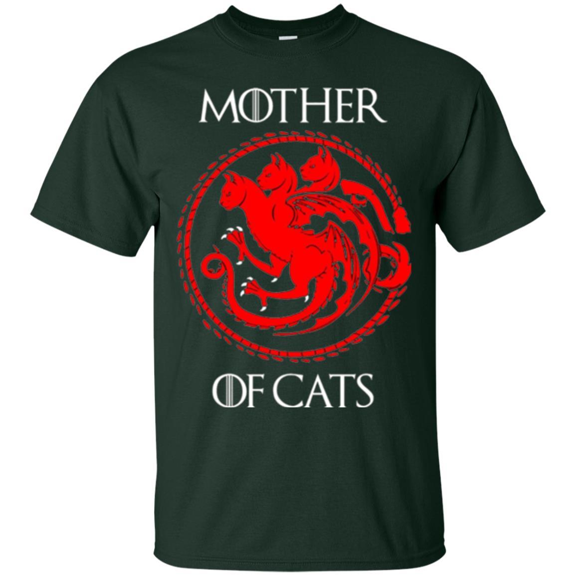 Cat Lover T-shirt Mother Of Cats Hot Forest Green