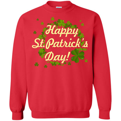 Happy St.patricks Day Shamrocks T-shirt Red
