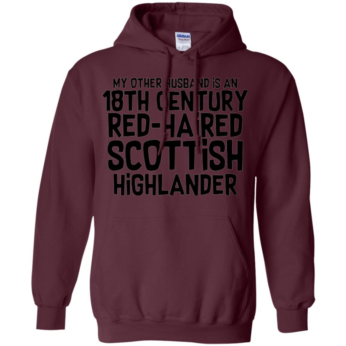 Wife T-shirt My Other Husband Is An 18th Century Red-haired Maroon