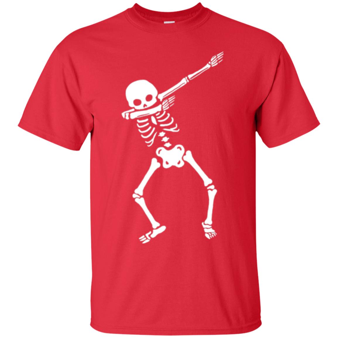 Dabbing Skeleton T Shirt Red