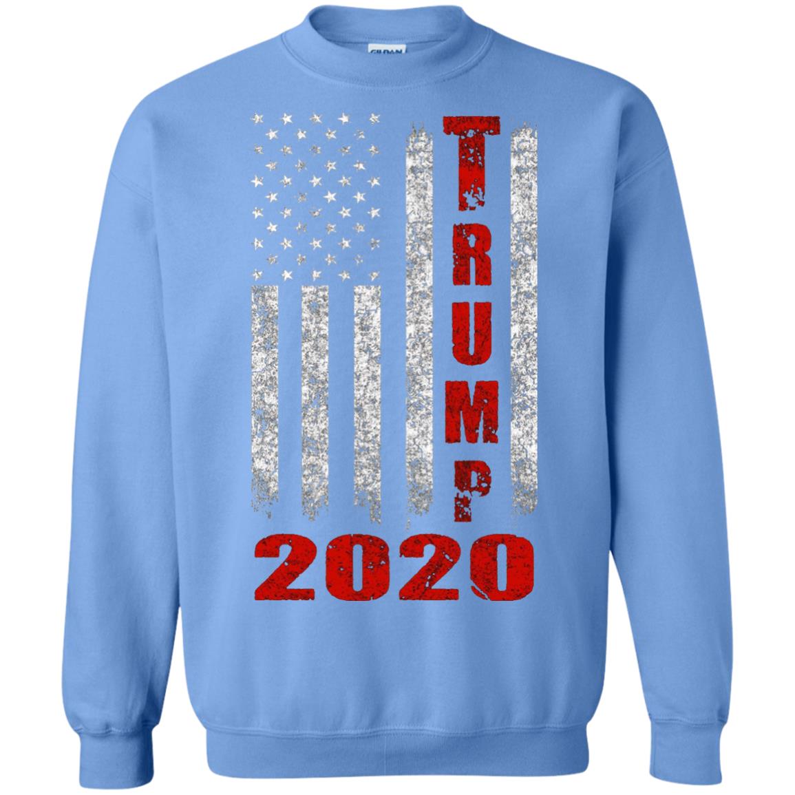 American Flag Vintage Design Trump 2020 T-shirt Carolina Blue