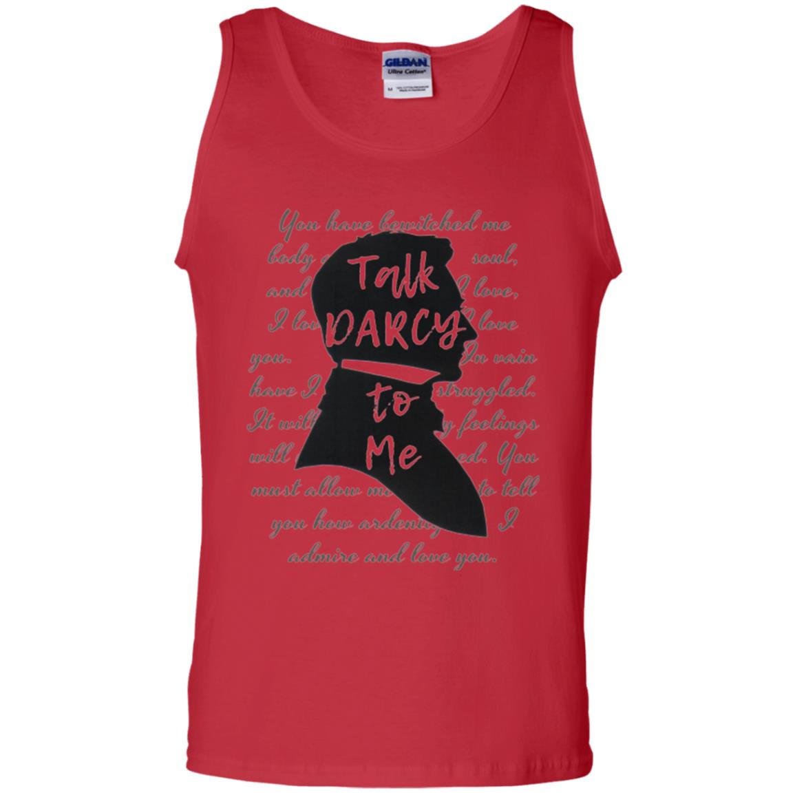 Funny Bookworm T-shirt Talk Darcy To Me Red