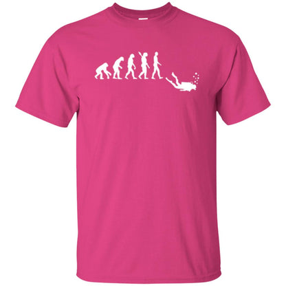 Evolution Of Man Funny Scuba Diving T-shirt Heliconia