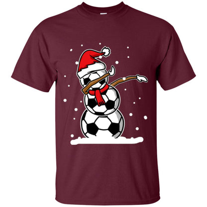 Christmas T-shirt Dabbing Snowman Ball Maroon