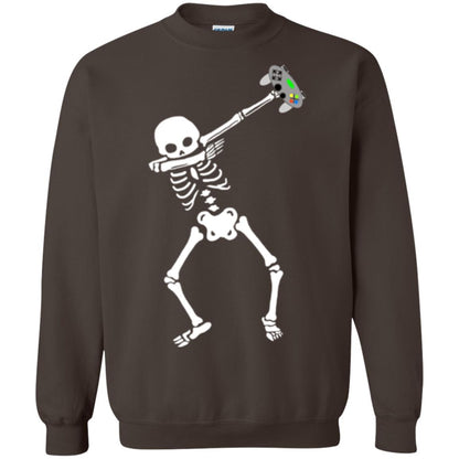 Gamer T-shirt Dabbing Skeleton Dark Chocolate