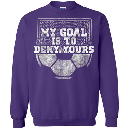 Cute Soccer Goalie Keeper T Shirt My Goal Is To Deny Yours Purple