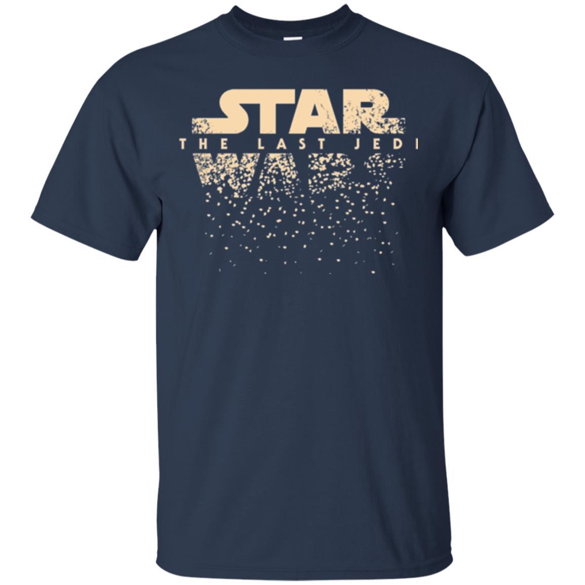 Star Wars Last Jedi Disintegrated Logo Graphic T-shirt Navy