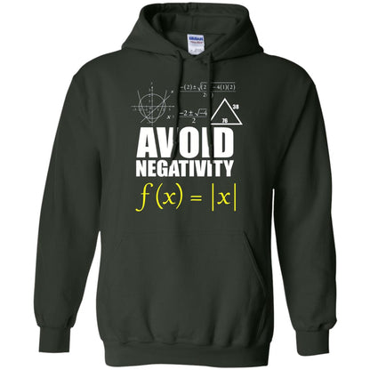 Avoid Negativity Math Teacher T-shirt Forest Green