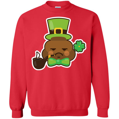 Saint Partick's Day T-shirt Leprechaun Poop Emoji With Patrick Hat Red