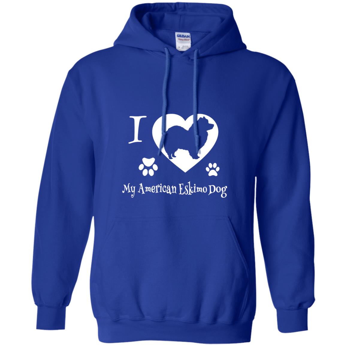 Dog Lover T-shirt I Love My American Eskimo Dog Royal