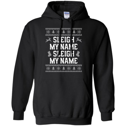 Christmas T-shirt Sleigh My Name Black