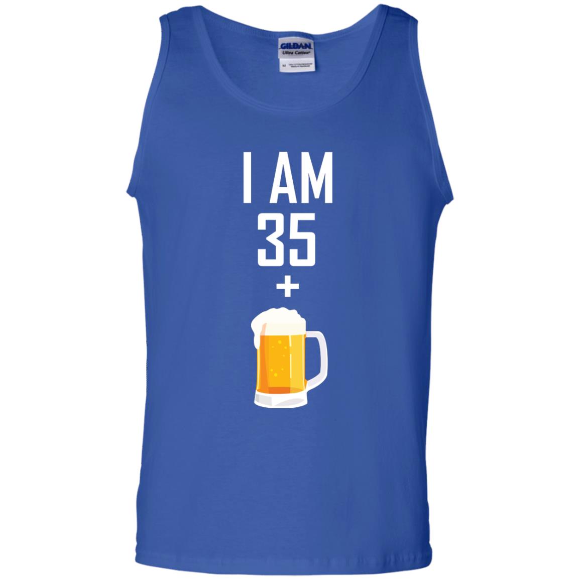 I Am 35 Plus 1 Beer 36th Birthday T-shirt Royal
