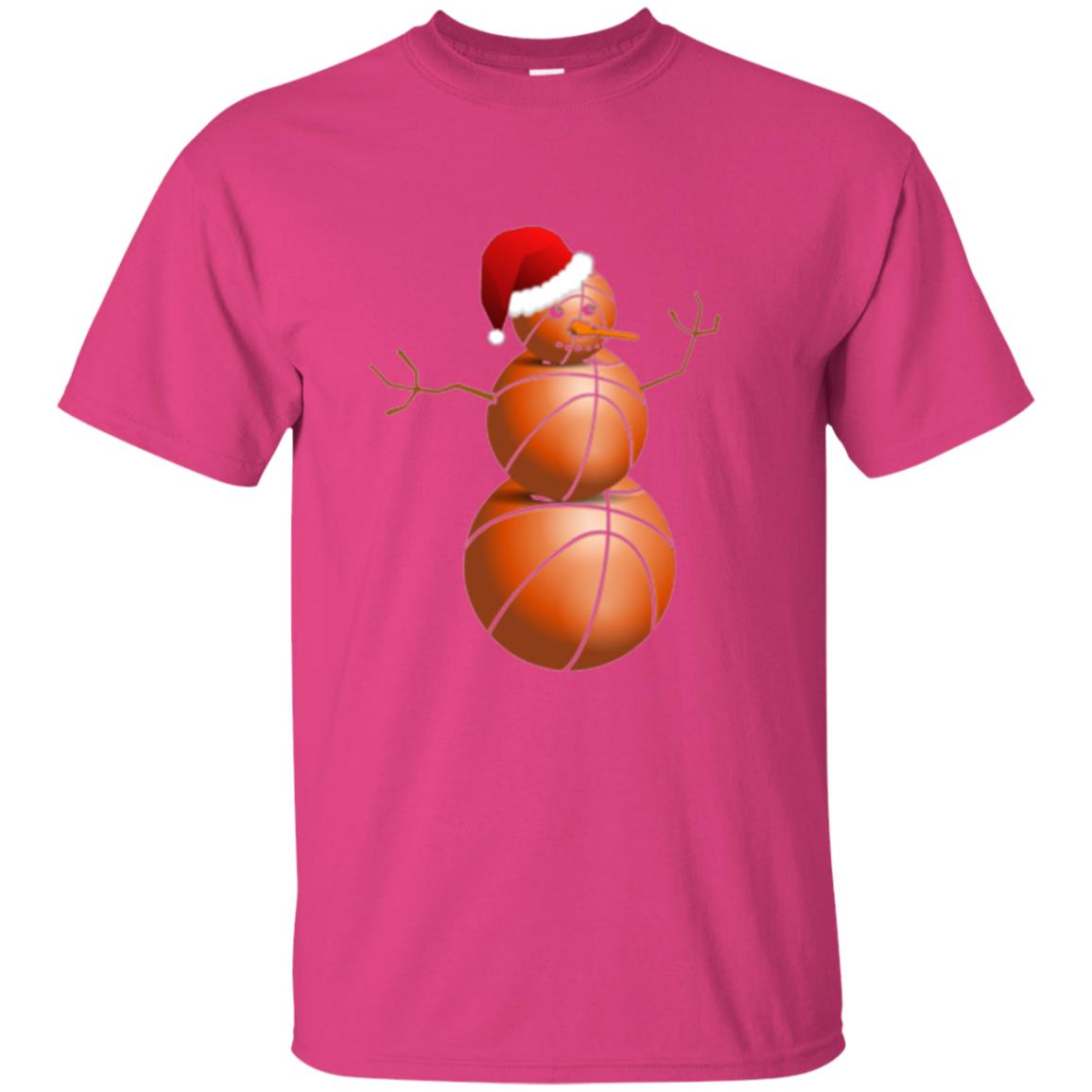 Christmas T-shirt Basketball Snowman Heliconia
