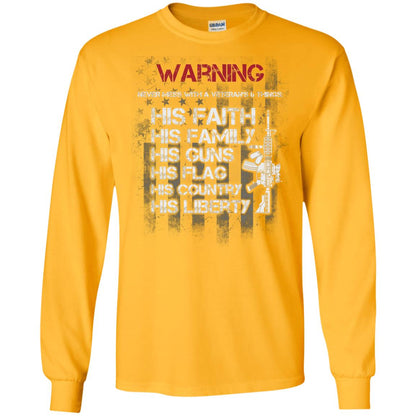 Warning Never Mess With A Veteran 6 Things His Faith Family Guns Flags Country Liberty Gold