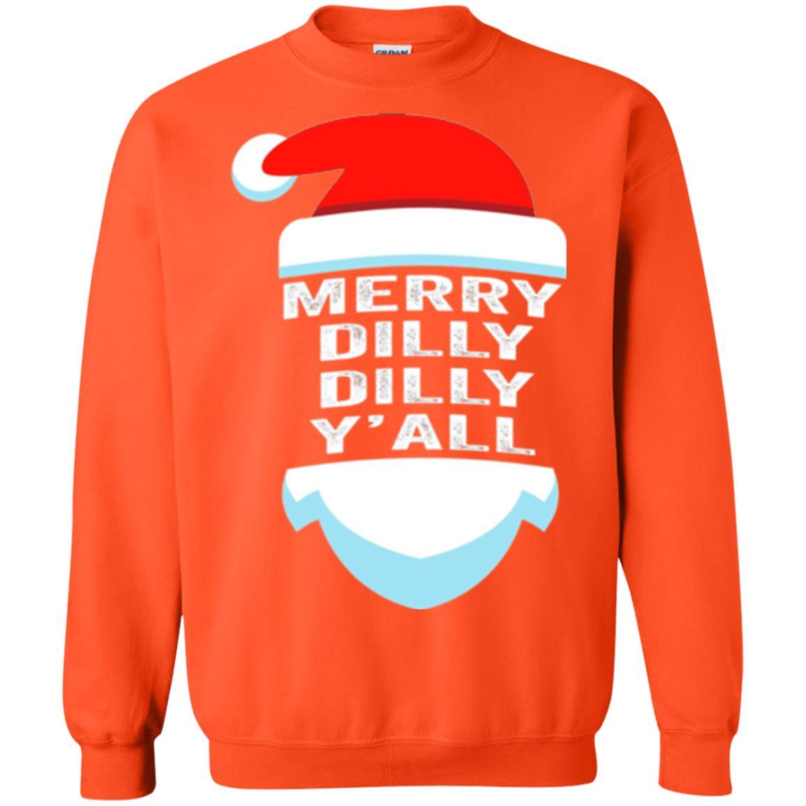 Christmas T-shirt Dilly Dilly Yall Santa Hat Christmas T-shirt Orange