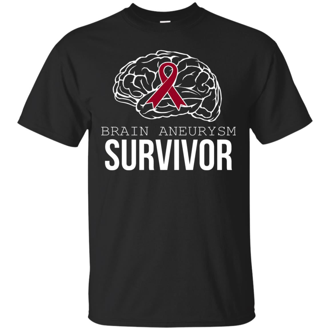 Brain Aneurysm Survivor T-shirt Black