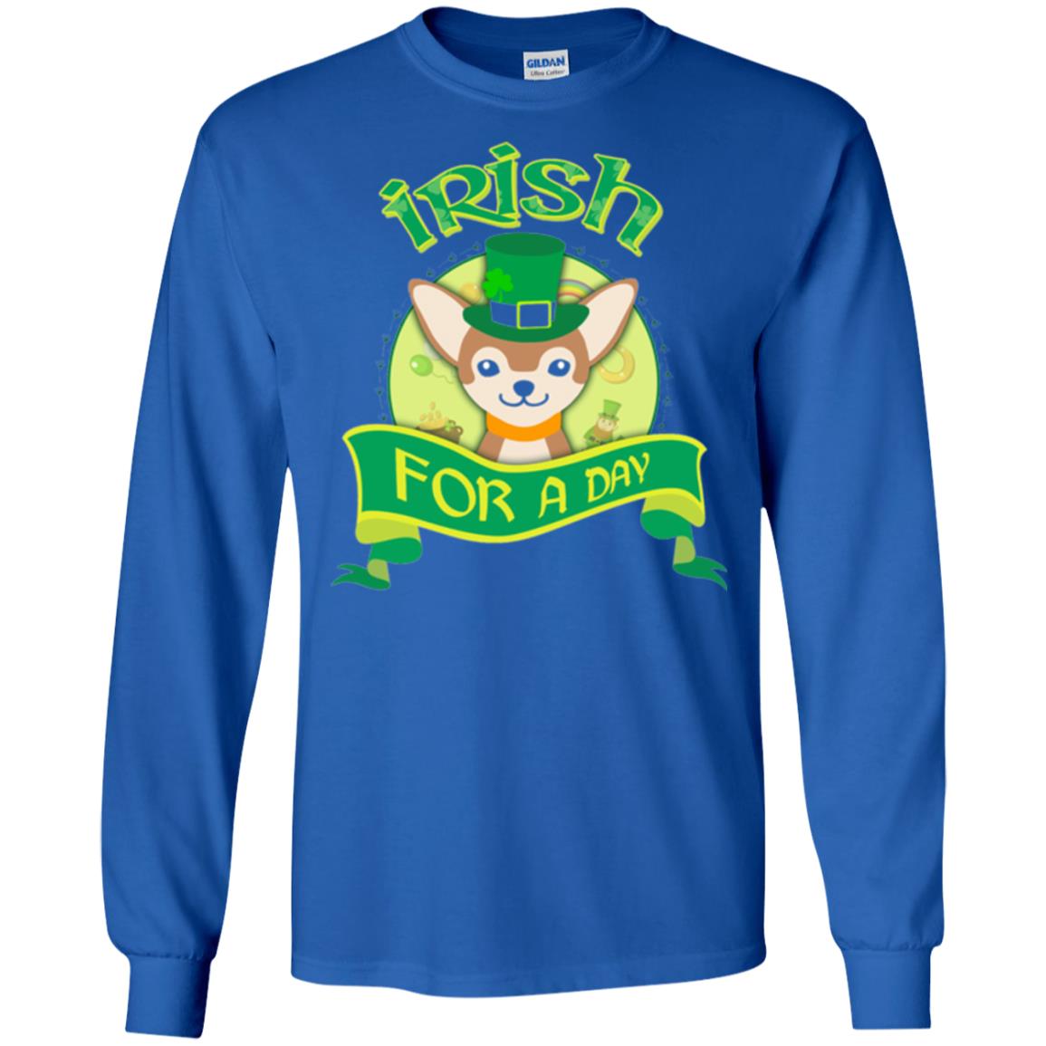 Saint Patrick_s Day T-shirt Amazing I_m Irish Chihuahua Royal